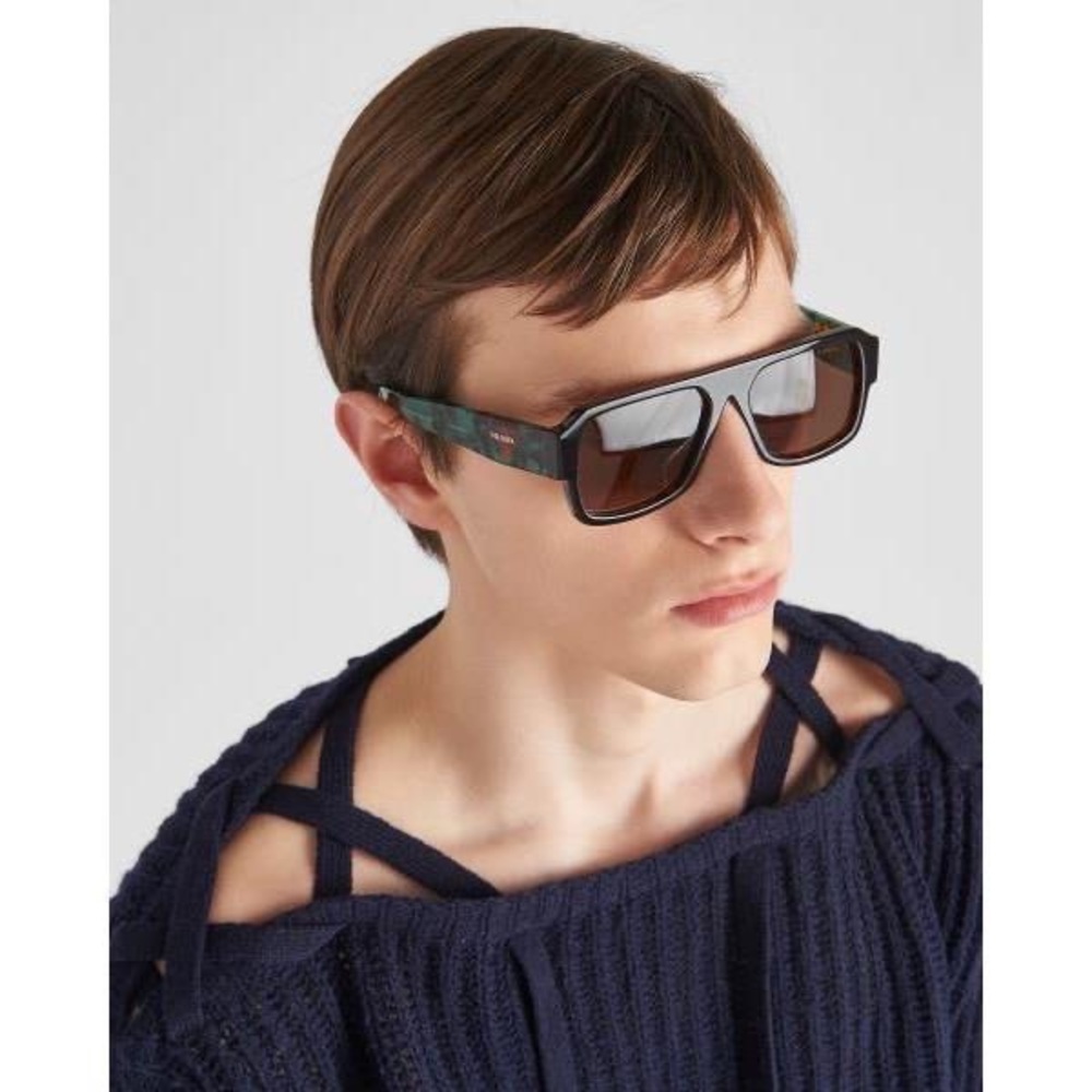 NEW PRADA UNISEX PR22YS 2AU06B SUNGLASSES GREEN PR 22YS NEW PRADA SPR 22Y - Picture 2 of 9